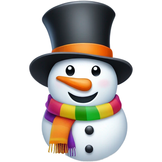 happy snowman emoji