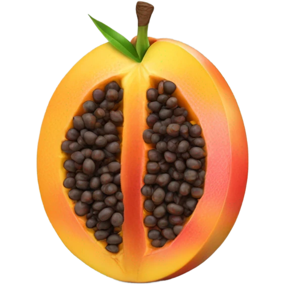 Mango cut in half emoji