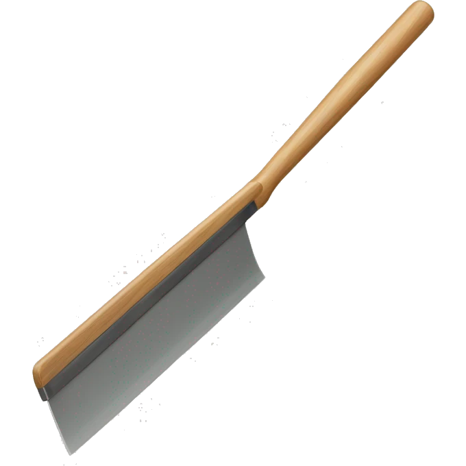 squeegee with long wooden handle emoji
