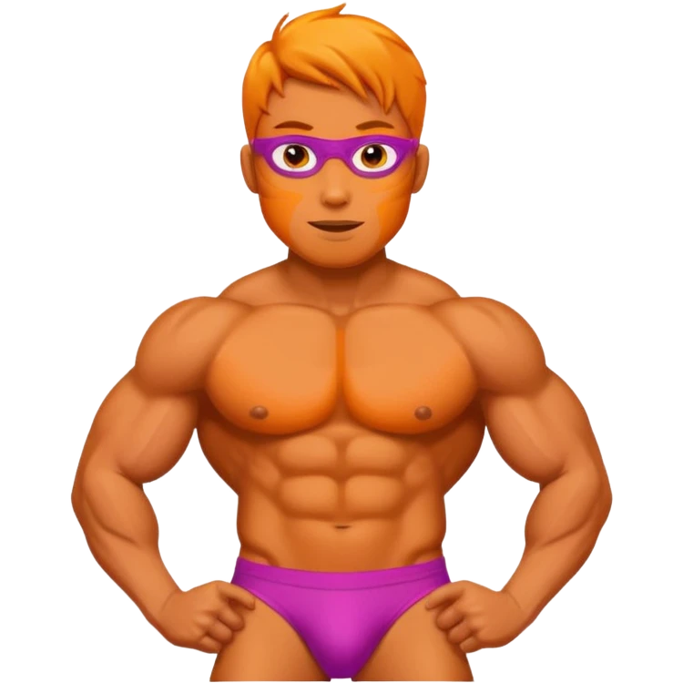 Muscle Orange Fruit Strongest Wear Magenta Brief emoji