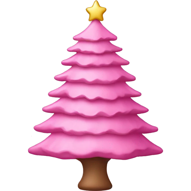 Pink Christmas tree ￼ emoji