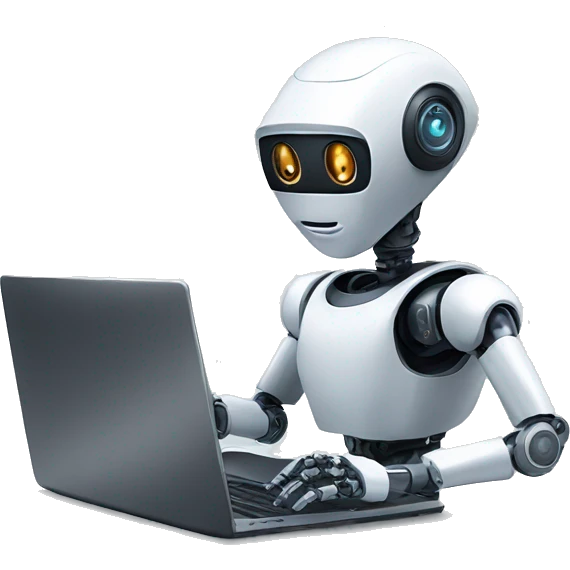 ai robot with laptop emoji