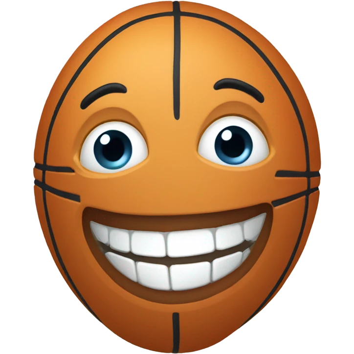 Laughing basketball  emoji