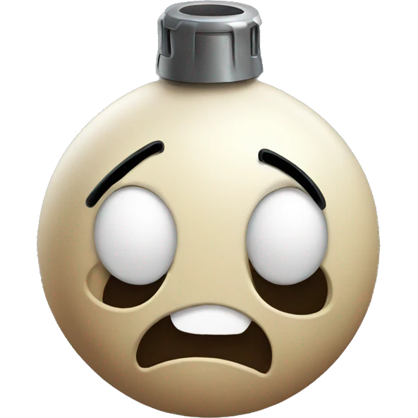 cartoon bomb with a face emoji