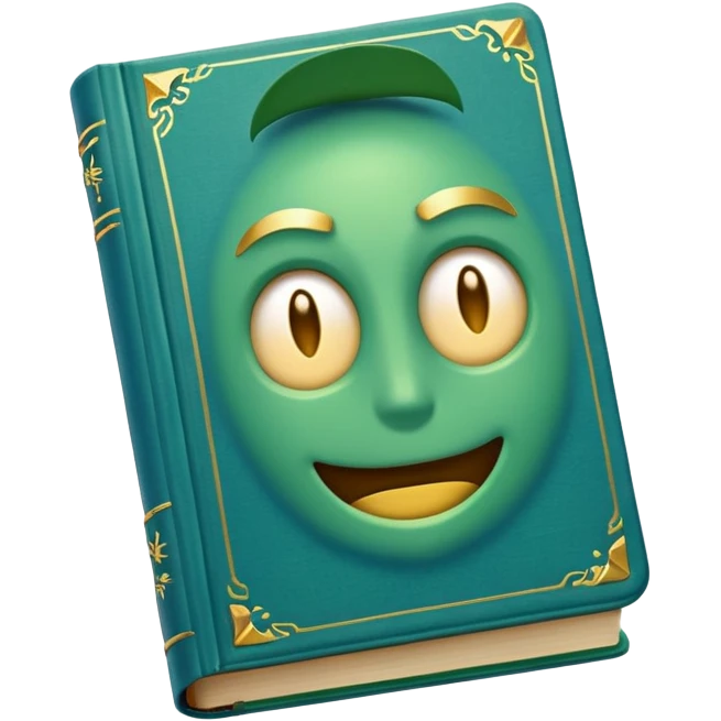 green and blue book emoji