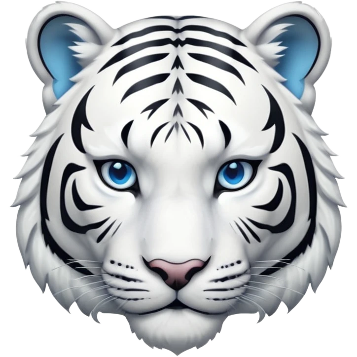 white tiger with blue eye emoji