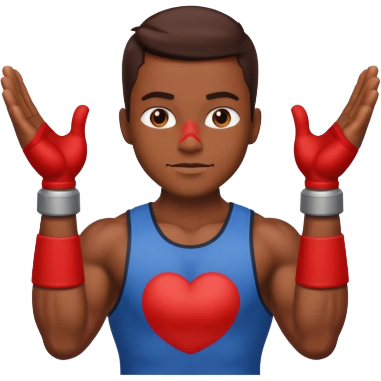 Brown posting hands with red arms  emoji