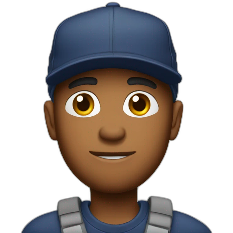 Booba-with-a-cap emoji