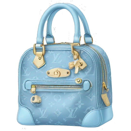 Baby blue Louis Vuitton bag emoji