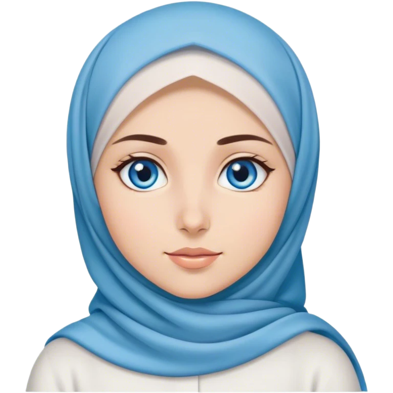 Turkish beautiful finish Konya girl blue eyes with ramadan hijab  emoji