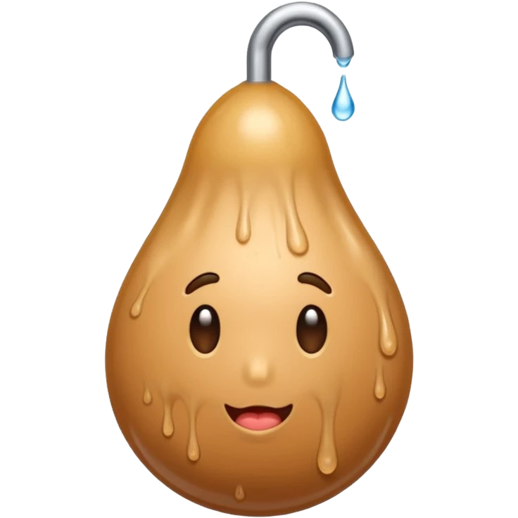 cum dripping penis with hairy balls emoji