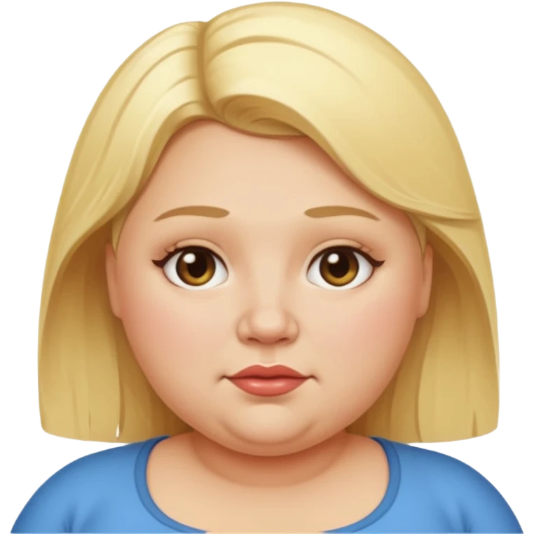 fat blonde woman with tiny shins emoji