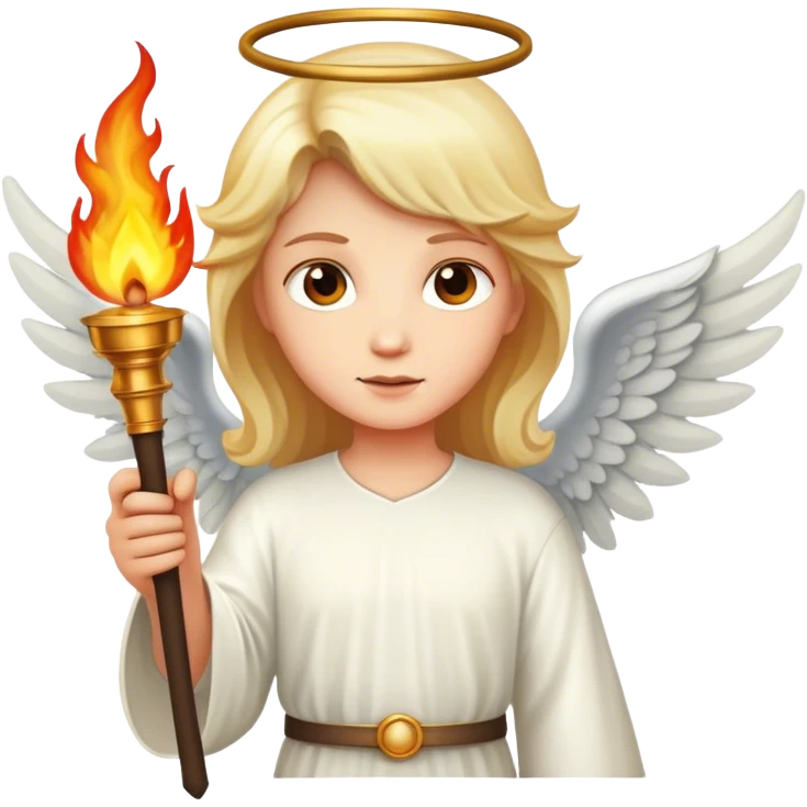Angel with a flame torch  emoji