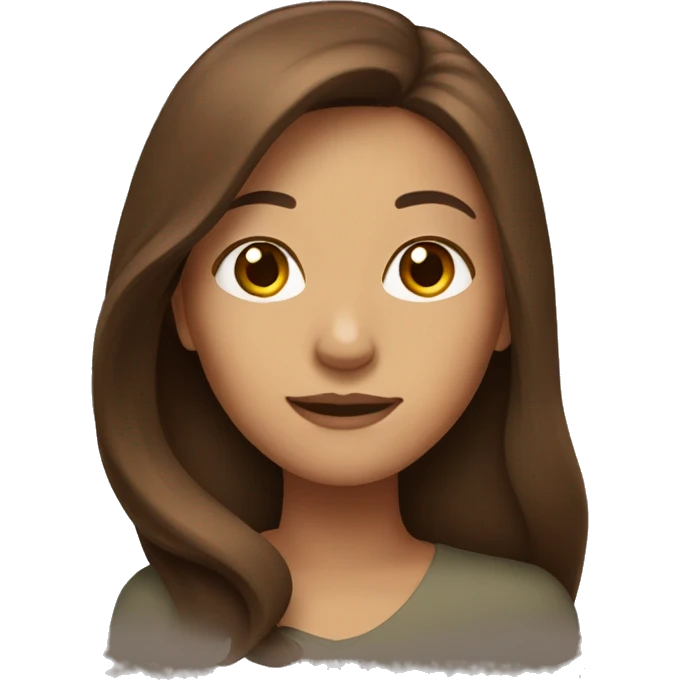 woman with long brown hair emoji
