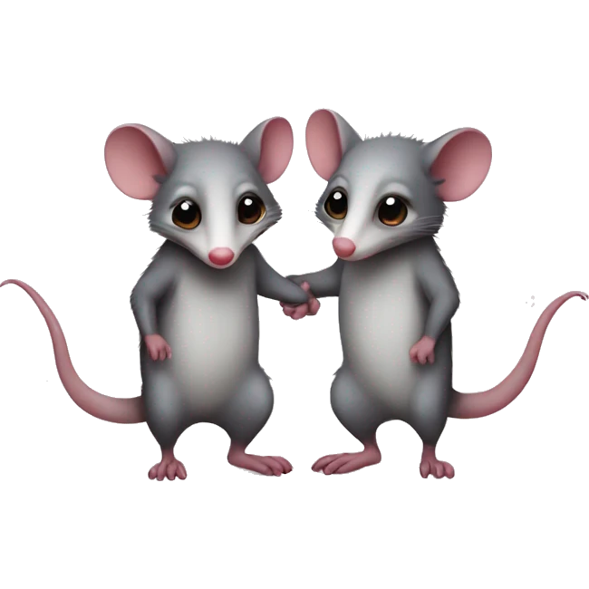 Possums holding hands emoji