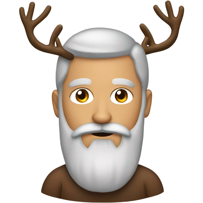 Man with beard on a reindeer  emoji
