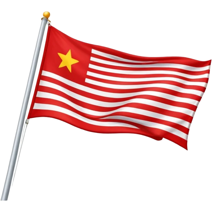 La bandera consta de 3 frangas horisontales iguales del mismo tamaño rojas las exteriores y blanca la horizontal emoji