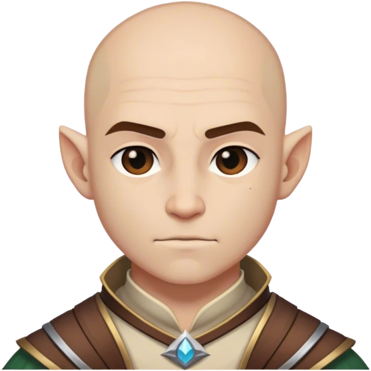 DnD character. The composition is centered, showing only the head and upper chest, ensuring perfect symmetry and alignment. emoji