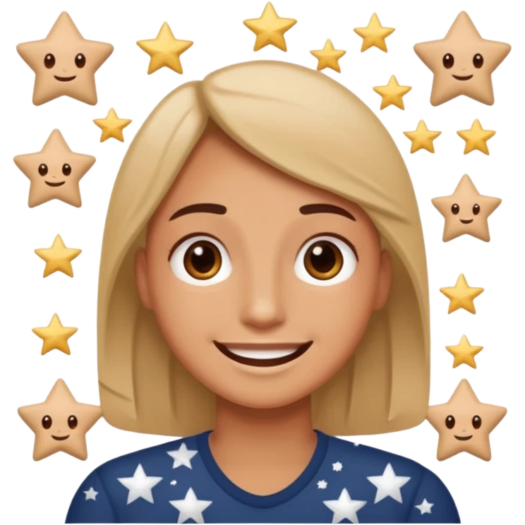 Perezoso que los ojos serán estrellas y este sonriendo  tipo bimoji de iPhone  emoji