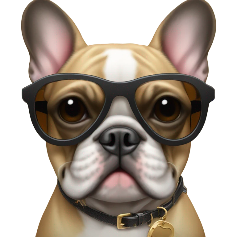 French bulldog with sunglasses  emoji