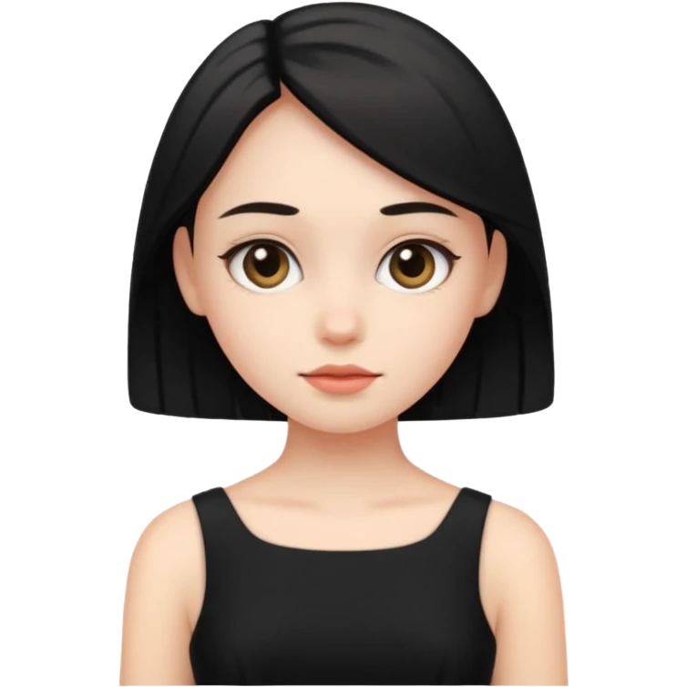 Girl in black dress  emoji