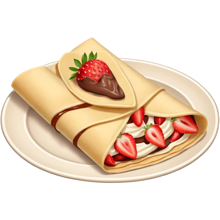 Nutella crepe with strawberry’s  emoji