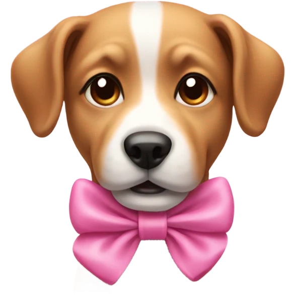 dog with pink bow  emoji