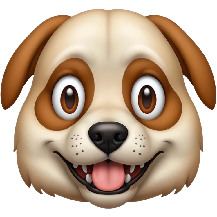 Freaky dog emoji
