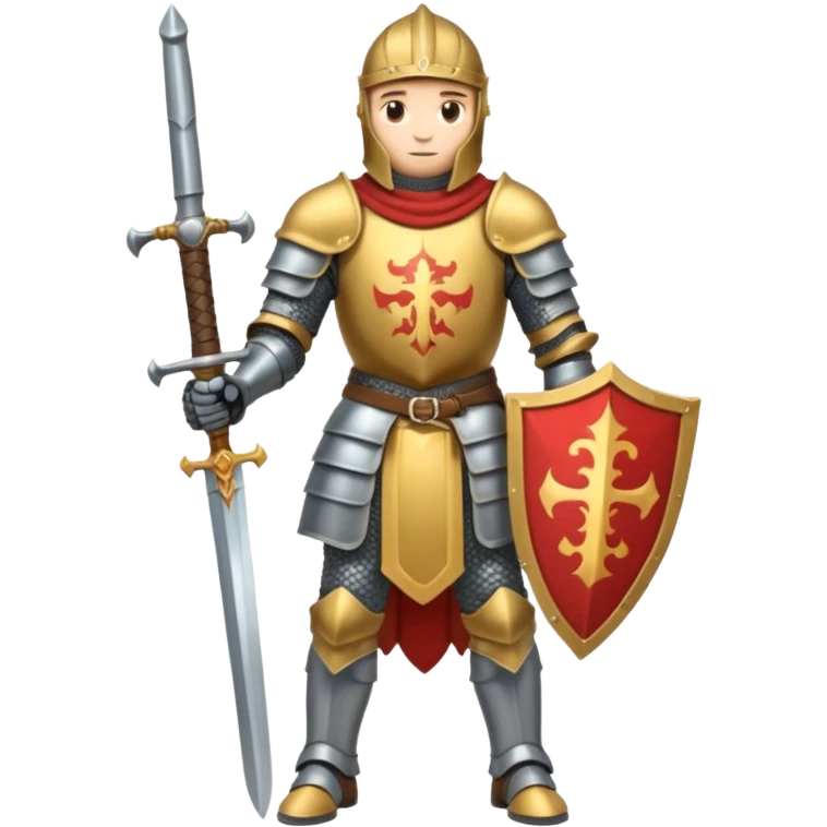 a knight with sword in his hand ful body emoji