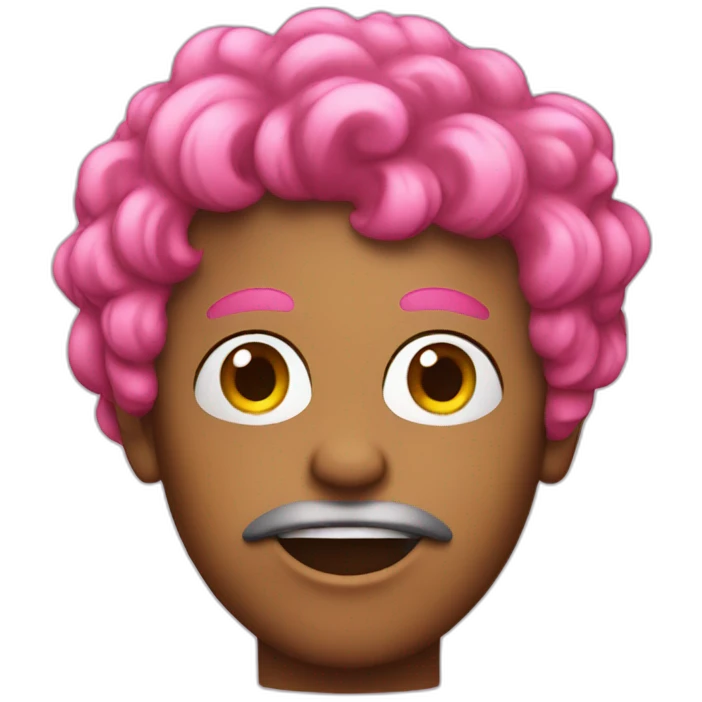Friz with pink hair emoji