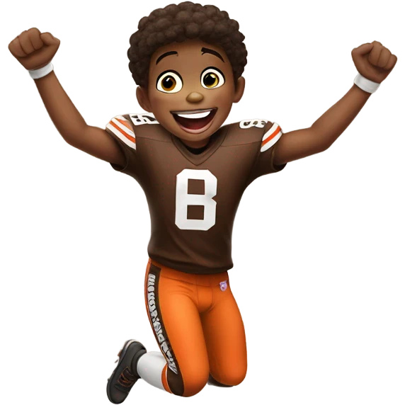 Browns fan 10 year old super excited  emoji