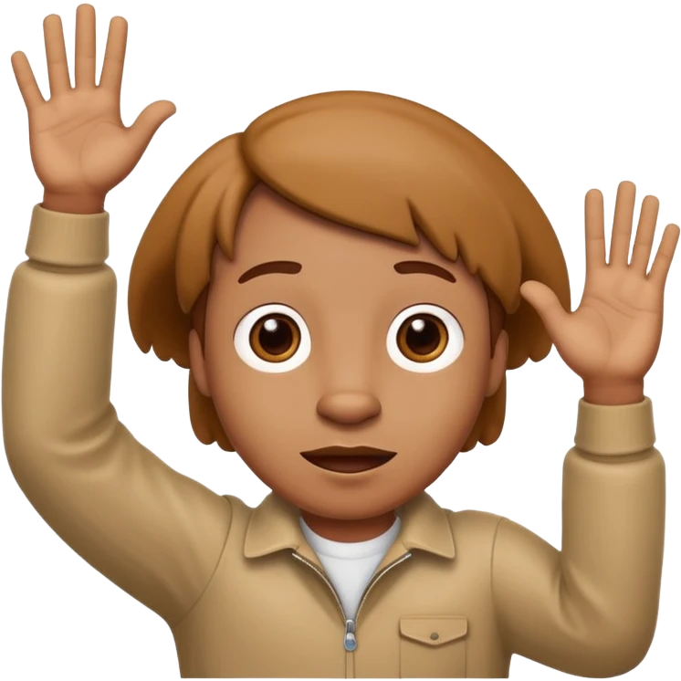 Que dawg with hands up emoji