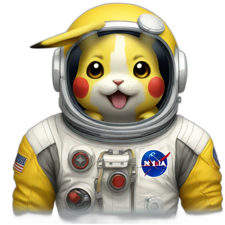 pikachu astronaut emoji