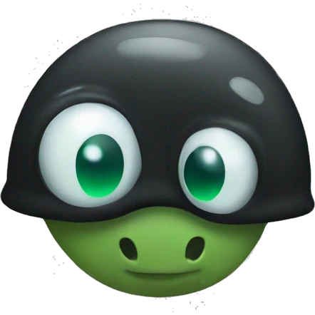 A basic turtle emoj with a blackhole emoji
