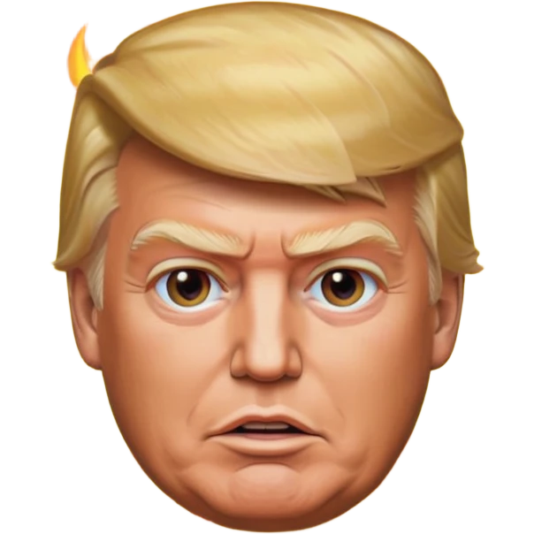 donald trump on fire emoji