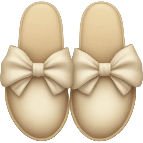 beige slipper with bows summer emoji
