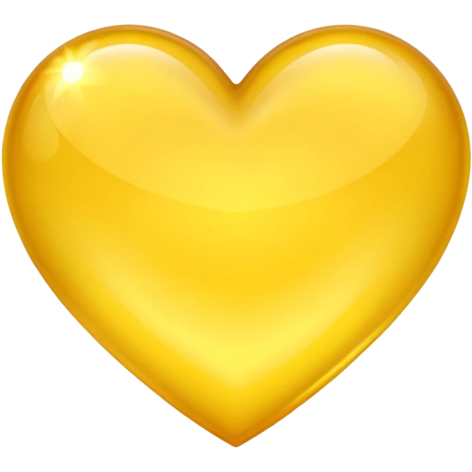 Heart with shimmering only yellow color  emoji