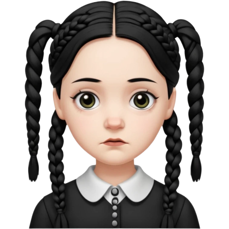 Quiero que me crees un emoji de Wednesday Addams emoji