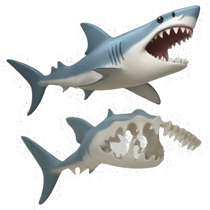 Shark skeleton emoji