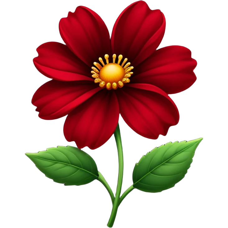 Dark red flower emoji