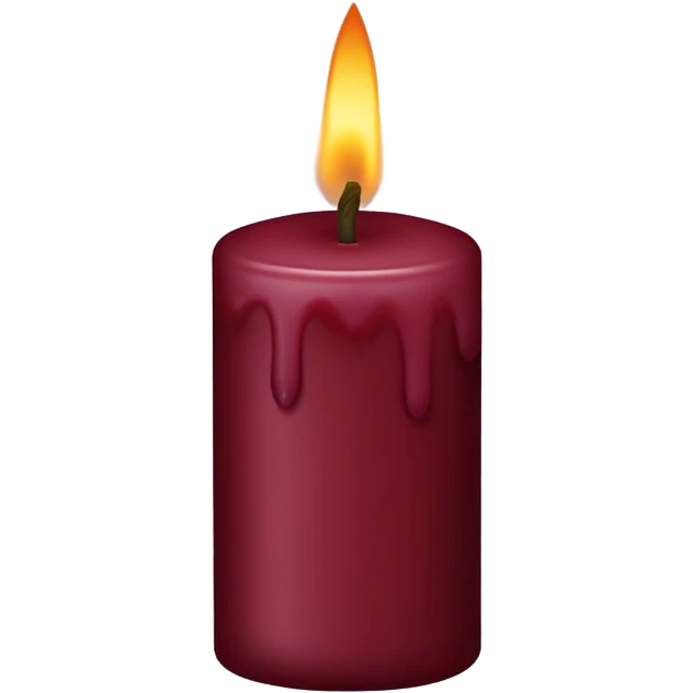 Maroon candle emoji