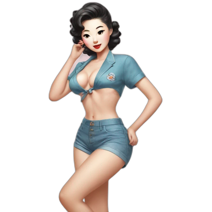 pin up Korean emoji