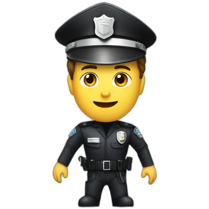 Artificial intelligence police arresting Elon musk emoji
