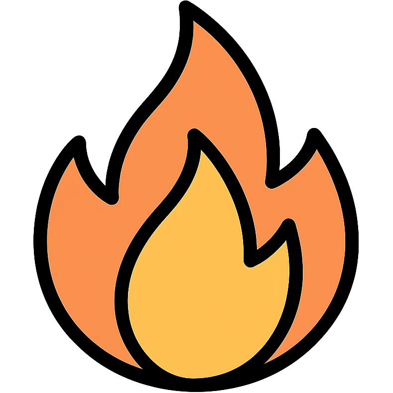 stylized fire icon emoji
