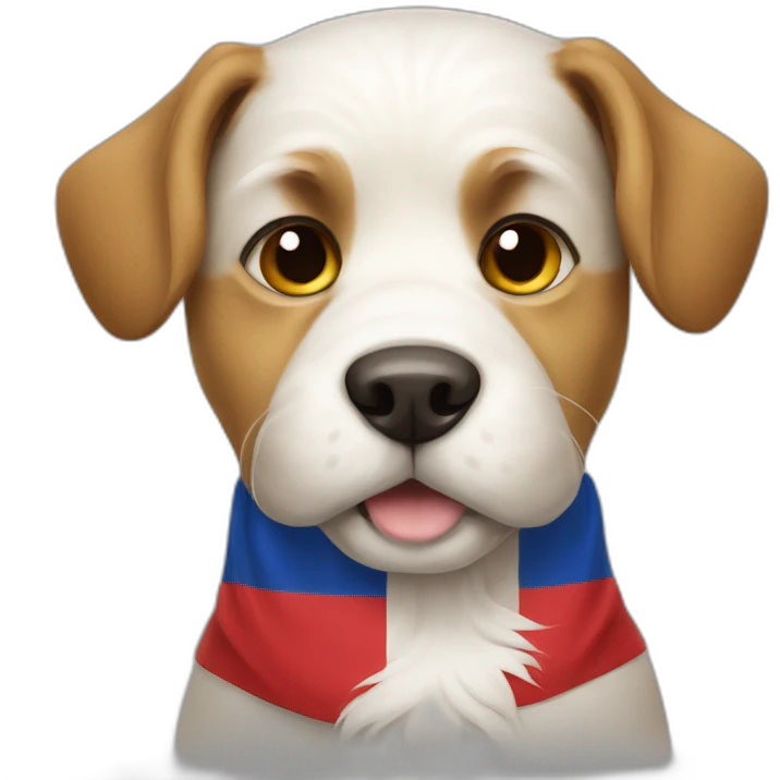dog with Czech flag emoji