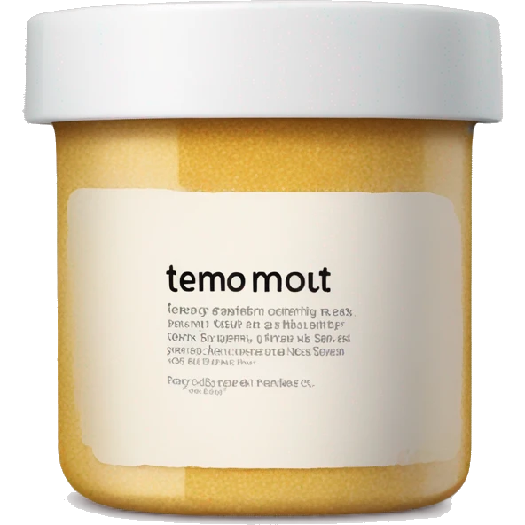 body scrub pot with label emoji