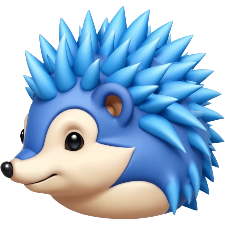 A blue hedgehog with 6 spines  emoji
