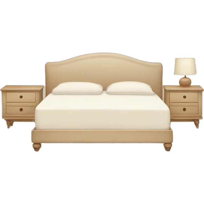 Beige stylish bed emoji