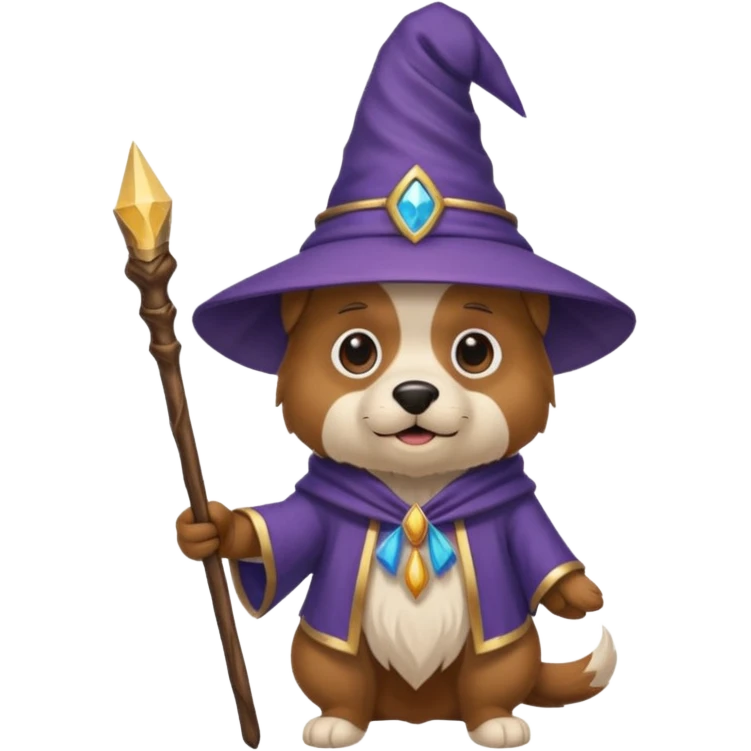 Dog wizard emoji