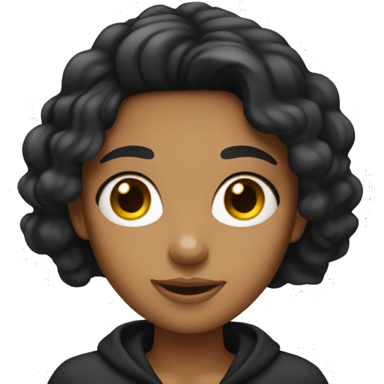 Tanned girl with black hair emoji